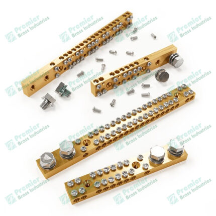 High-Conductivity Brass Terminal Bars for Electrical Panels with Custom Holes and Plated Screws – Export Quality