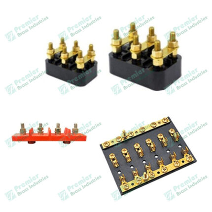 Brass bakelite terminal block with brass electrical terminals for industrial wiring